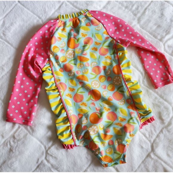 Matilda Jane Fruit Smoothie Long Sleeve Swimsuit Size 6 bathing lounge suit long - Picture 3 of 3